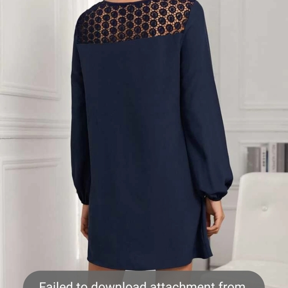 SHEIN - Lace navy blue dress, Size AU M - Picture 2 of 9